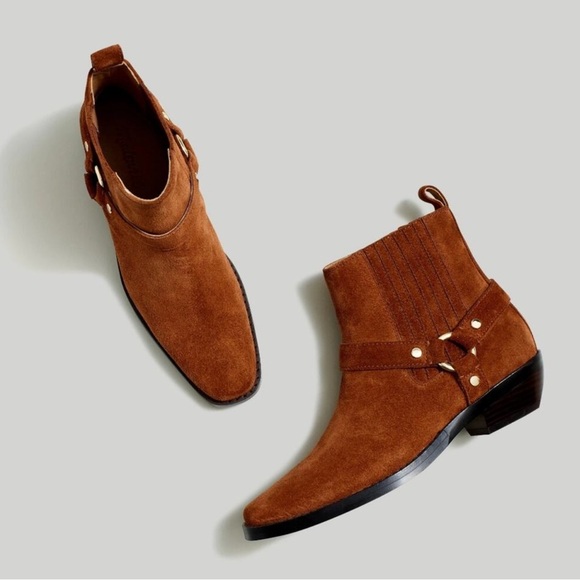 Madewell Shoes - Madewell Santiago Suede Western Harness Boot Size 8 New Without Box
